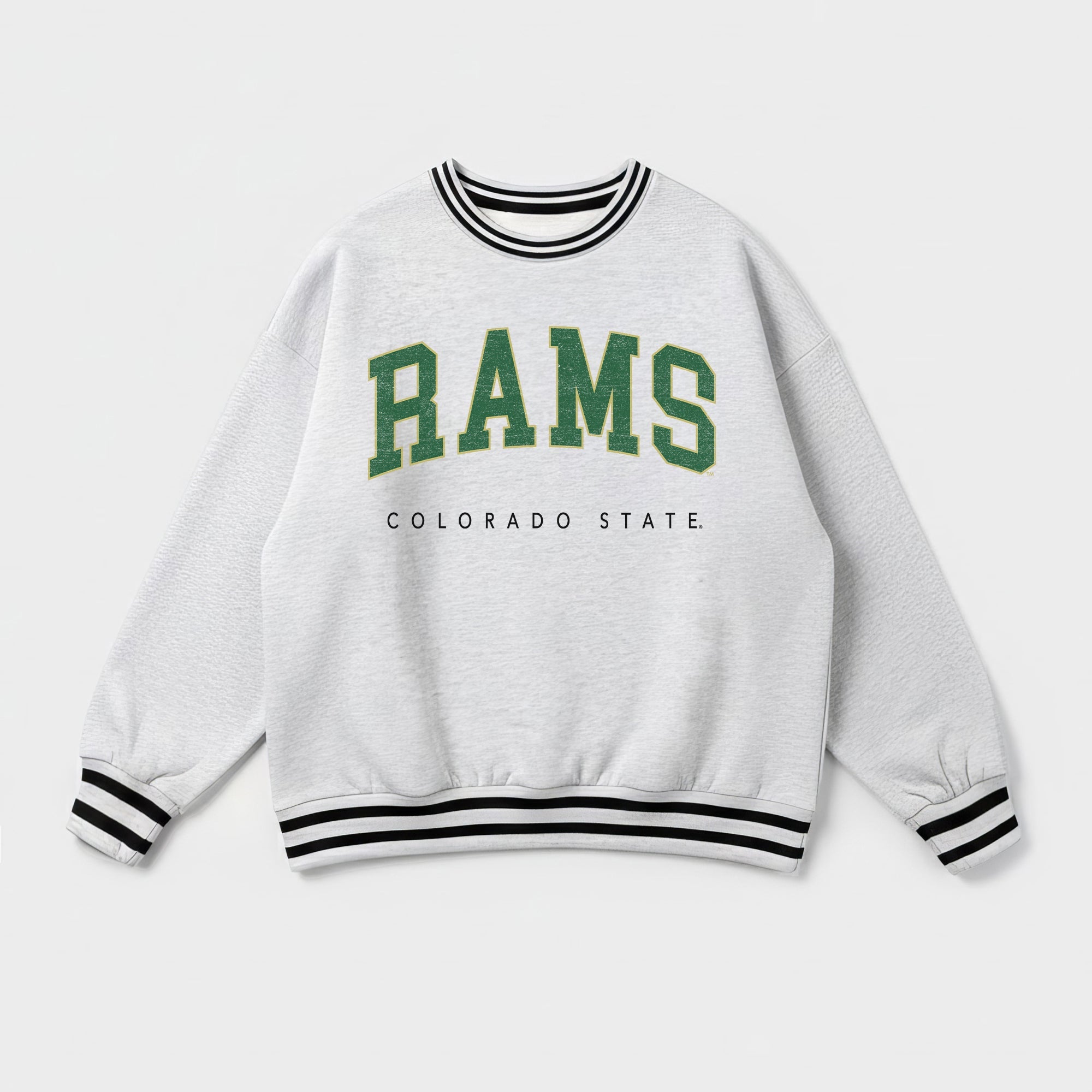 COLORADO STATE RAMS EASY ENERGY CREW FLEECE RINGER SWEATSHIRT