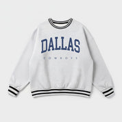 DALLAS COWBOYS EASY ENERGY CREW FLEECE RINGER SWEATSHIRT