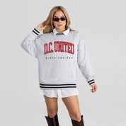 DC UNITED EASY ENERGY CREW FLEECE RINGER SWEATSHIRT