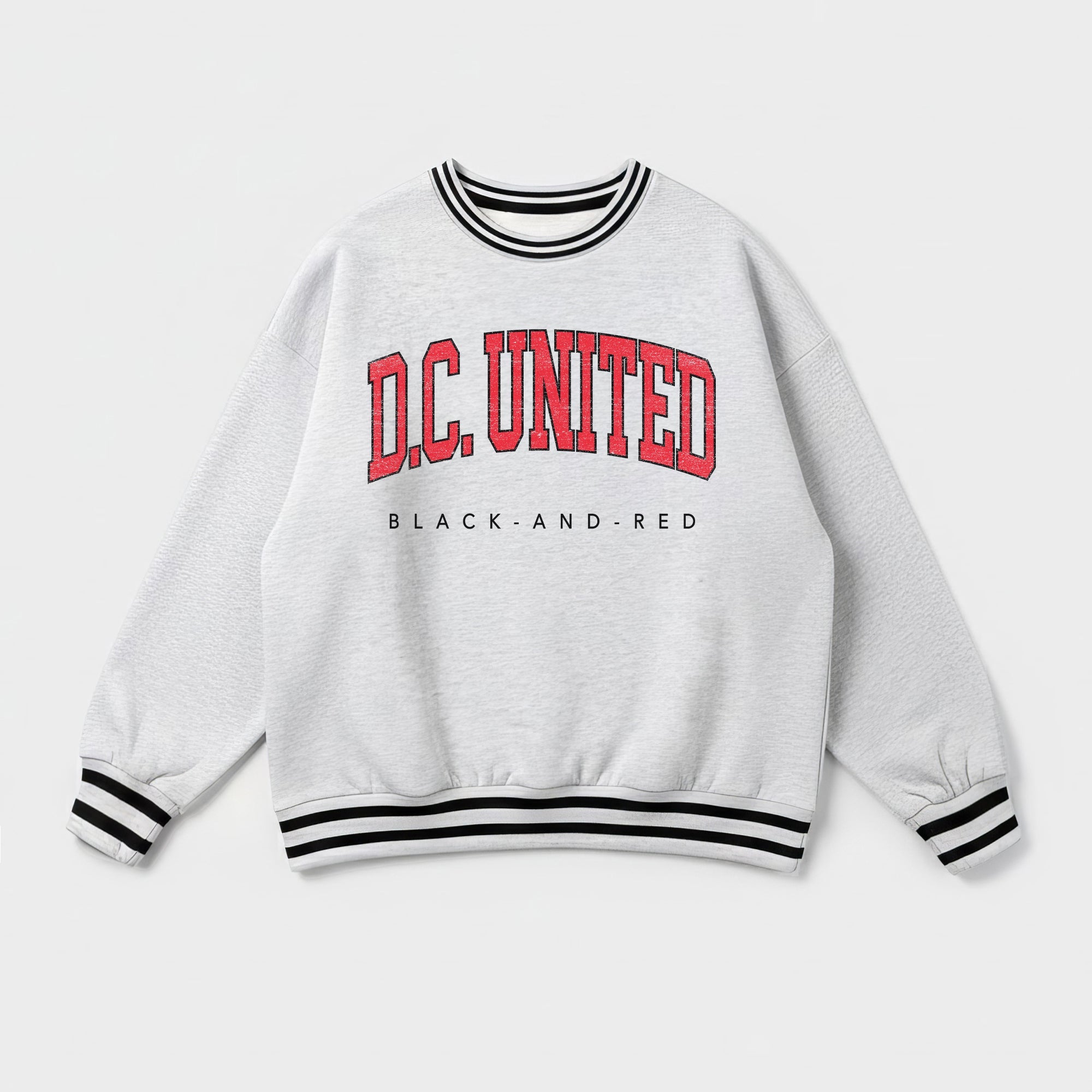 DC UNITED EASY ENERGY CREW FLEECE RINGER SWEATSHIRT