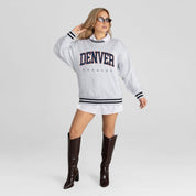 DENVER BRONCOS EASY ENERGY CREW FLEECE RINGER SWEATSHIRT