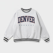 DENVER BRONCOS EASY ENERGY CREW FLEECE RINGER SWEATSHIRT