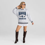 DENVER BRONCOS COOL VIBES CREW FLEECE RINGER SWEATSHIRT