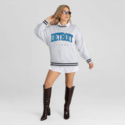 DETROIT LIONS EASY ENERGY CREW FLEECE RINGER SWEATSHIRT