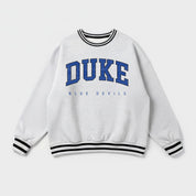DUKE BLUE DEVILS EASY ENERGY CREW FLEECE RINGER SWEATSHIRT
