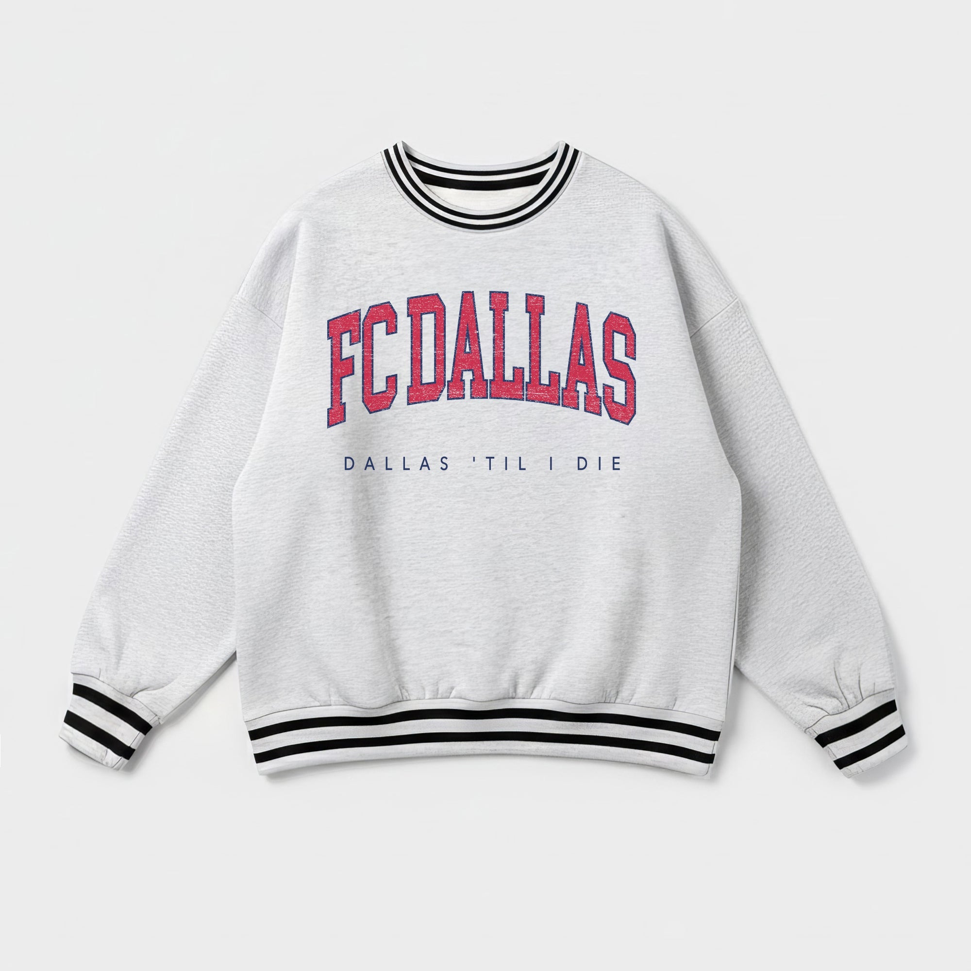 FC DALLAS EASY ENERGY CREW FLEECE RINGER SWEATSHIRT