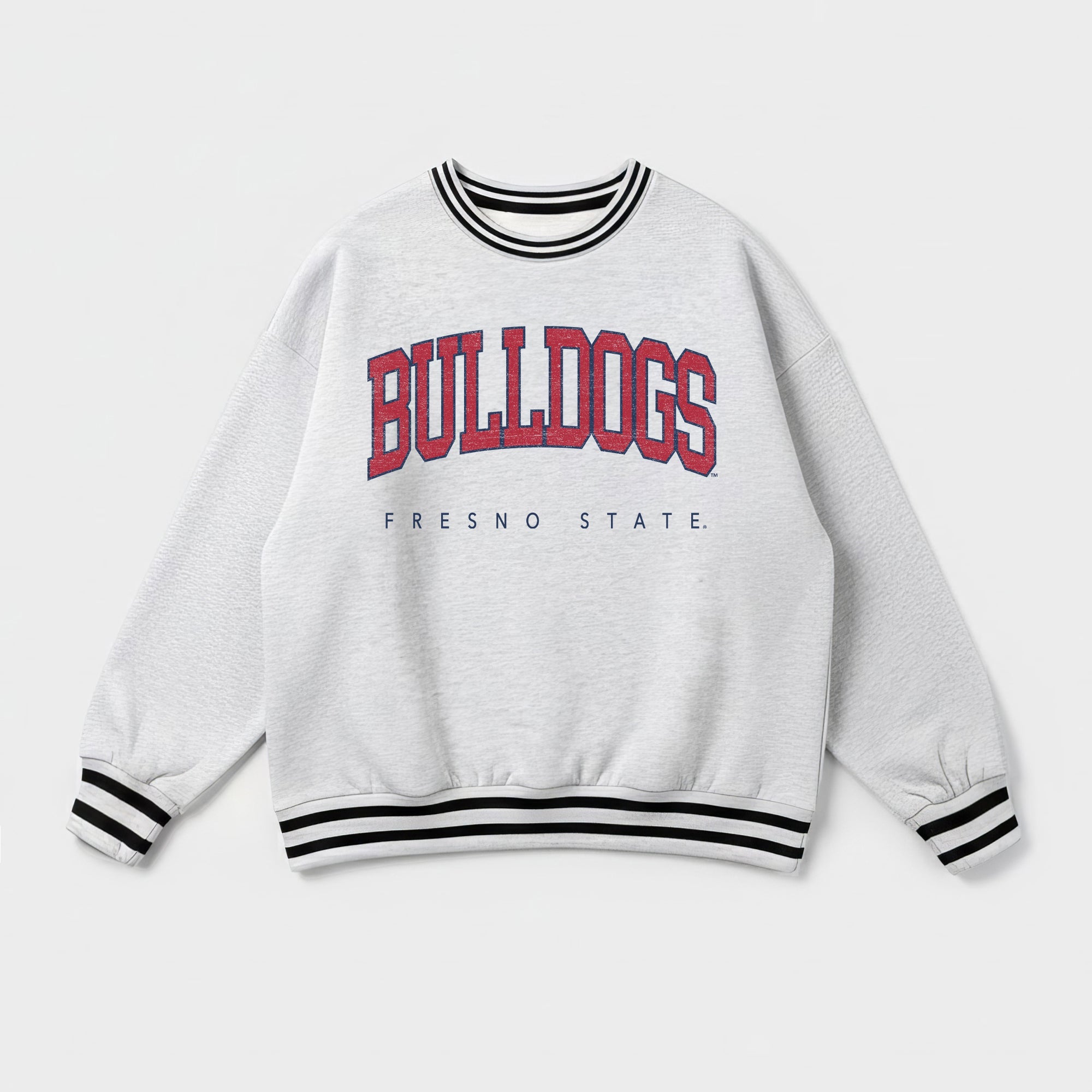 FRESNO STATE BULLDOGS EASY ENERGY CREW FLEECE RINGER SWEATSHIRT