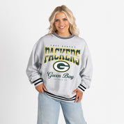 GREEN BAY PACKERS GRIDIRON DRIVE CREW FLEECE RINGER SWEATSHIRT