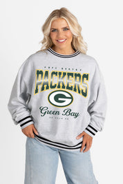 GREEN BAY PACKERS GRIDIRON DRIVE CREW FLEECE RINGER SWEATSHIRT