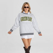 GREEN BAY PACKERS EASY ENERGY CREW FLEECE RINGER SWEATSHIRT