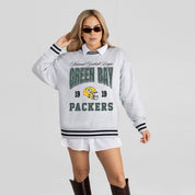 GREEN BAY PACKERS COOL VIBES CREW FLEECE RINGER SWEATSHIRT