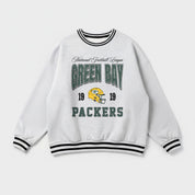 GREEN BAY PACKERS COOL VIBES CREW FLEECE RINGER SWEATSHIRT