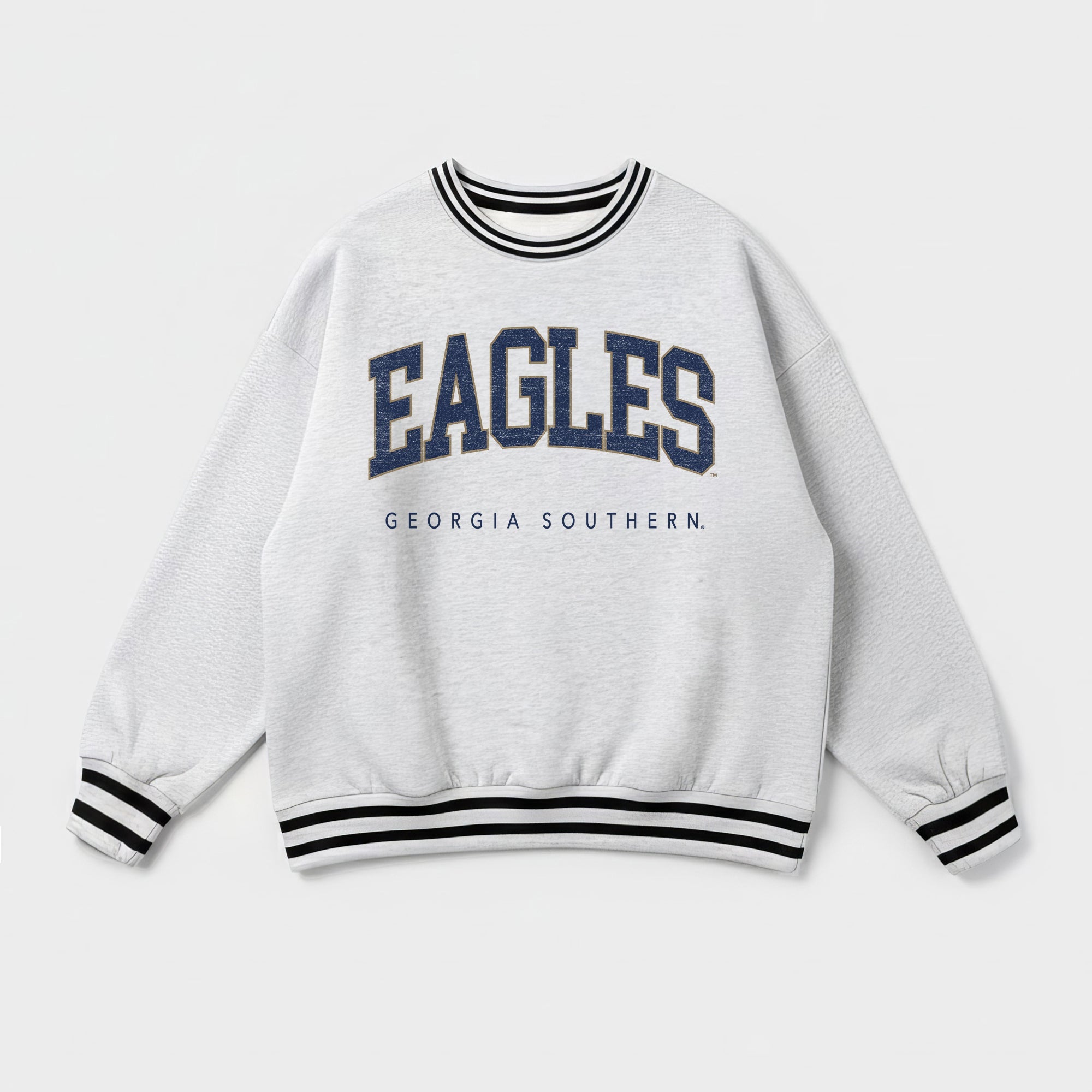 GEORGIA SOUTHERN EAGLES EASY ENERGY CREW FLEECE RINGER SWEATSHIRT