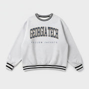 GEORGIA TECH YELLOW JACKETS EASY ENERGY CREW FLEECE RINGER SWEATSHIRT