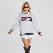 HOUSTON TEXANS EASY ENERGY CREW FLEECE RINGER SWEATSHIRT