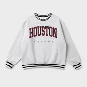 HOUSTON TEXANS EASY ENERGY CREW FLEECE RINGER SWEATSHIRT