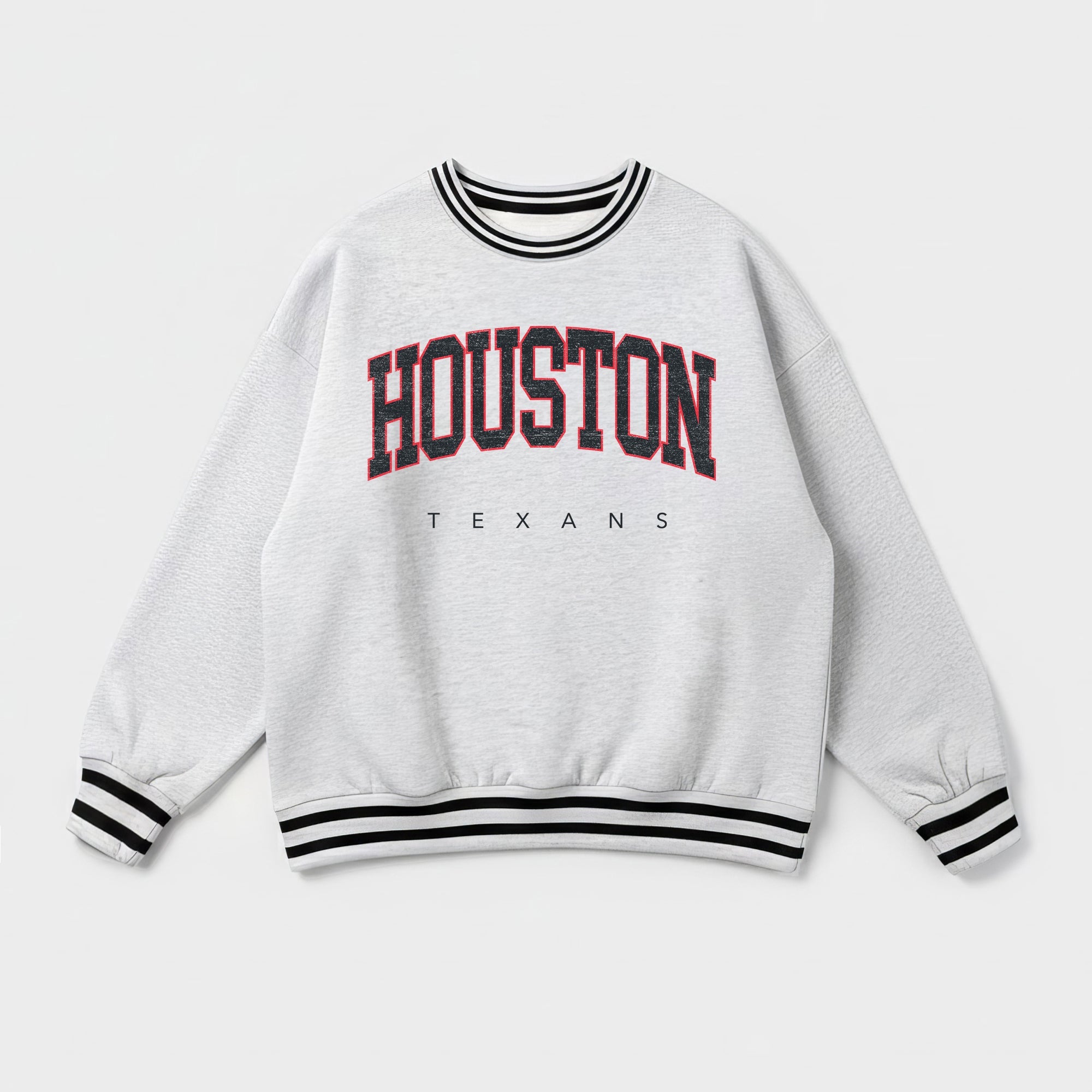 HOUSTON TEXANS EASY ENERGY CREW FLEECE RINGER SWEATSHIRT