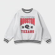 HOUSTON TEXANS COOL VIBES CREW FLEECE RINGER SWEATSHIRT