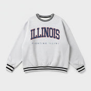 ILLINOIS FIGHTING ILLINI EASY ENERGY CREW FLEECE RINGER SWEATSHIRT