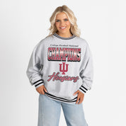 INDIANA HOOSIERS CHAMPION MODE CREW FLEECE RINGER SWEATSHIRT