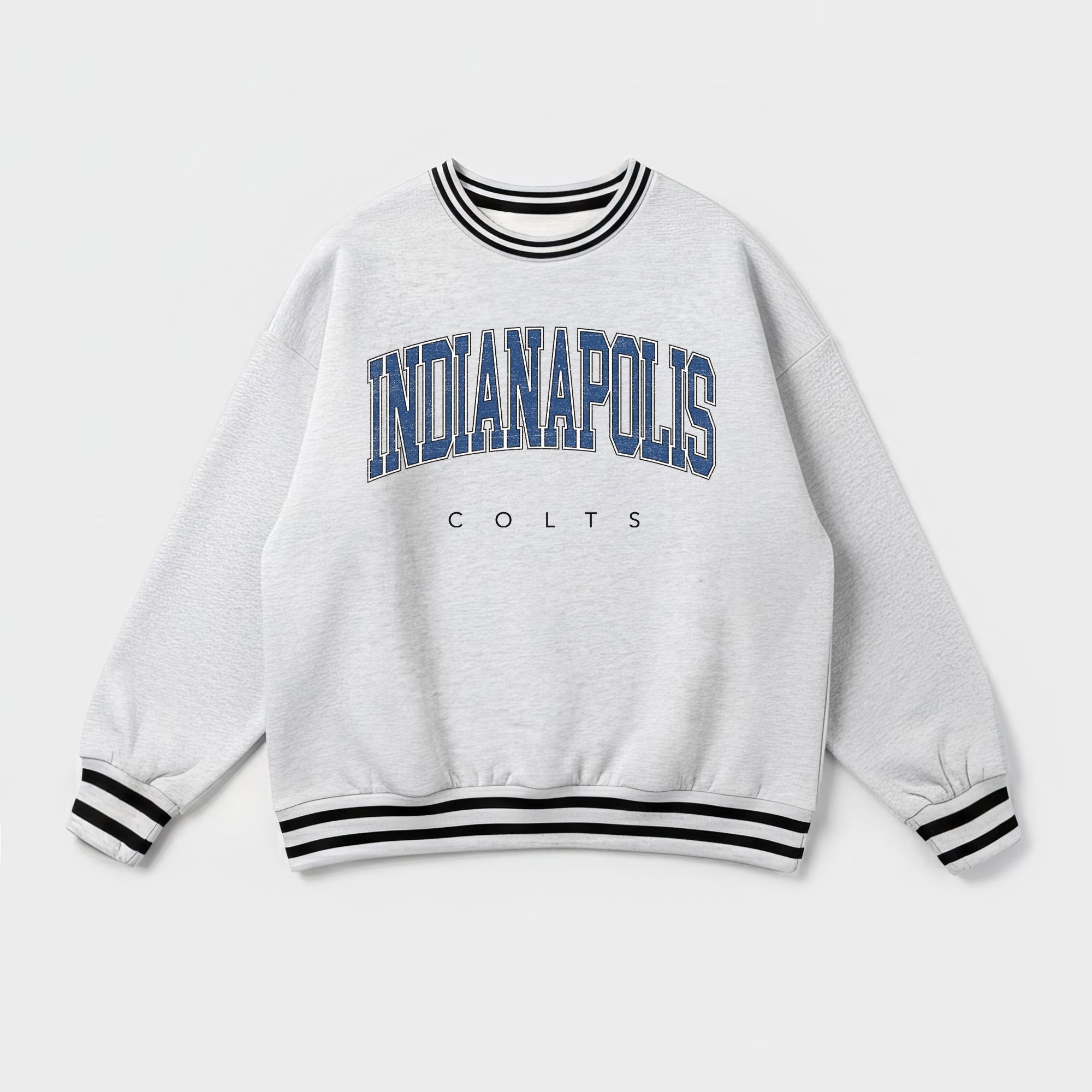 INDIANAPOLIS COLTS EASY ENERGY CREW FLEECE RINGER SWEATSHIRT