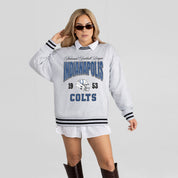 INDIANAPOLIS COLTS COOL VIBES CREW FLEECE RINGER SWEATSHIRT