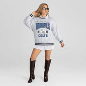 INDIANAPOLIS COLTS COOL VIBES CREW FLEECE RINGER SWEATSHIRT