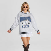 INDIANAPOLIS COLTS COOL VIBES CREW FLEECE RINGER SWEATSHIRT