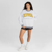 IOWA HAWKEYES EASY ENERGY CREW FLEECE RINGER SWEATSHIRT