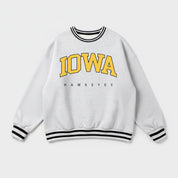 IOWA HAWKEYES EASY ENERGY CREW FLEECE RINGER SWEATSHIRT