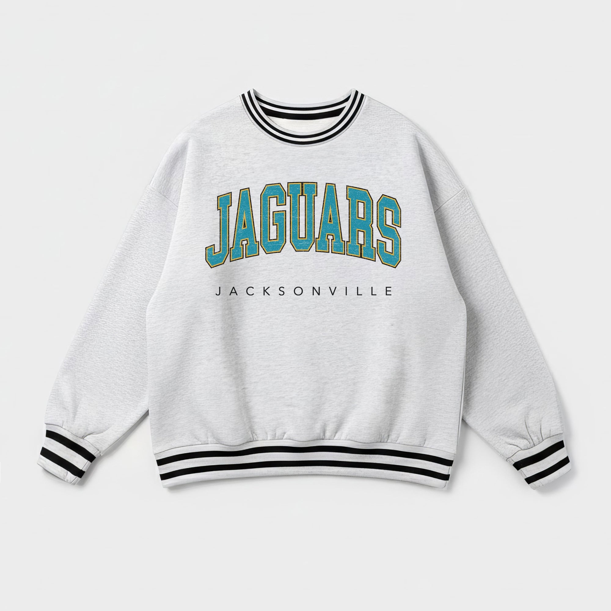 JACKSONVILLE JAGUARS EASY ENERGY CREW FLEECE RINGER SWEATSHIRT