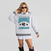JACKSONVILLE JAGUARS COOL VIBES CREW FLEECE RINGER SWEATSHIRT