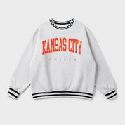 KANSAS CITY CHIEFS EASY ENERGY CREW FLEECE RINGER SWEATSHIRT