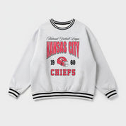 KANSAS CITY CHIEFS COOL VIBES CREW FLEECE RINGER SWEATSHIRT