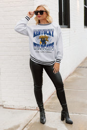 KENTUCKY WILDCATS FADE ROUTE CREW FLEECE RINGER SWEATSHIRT