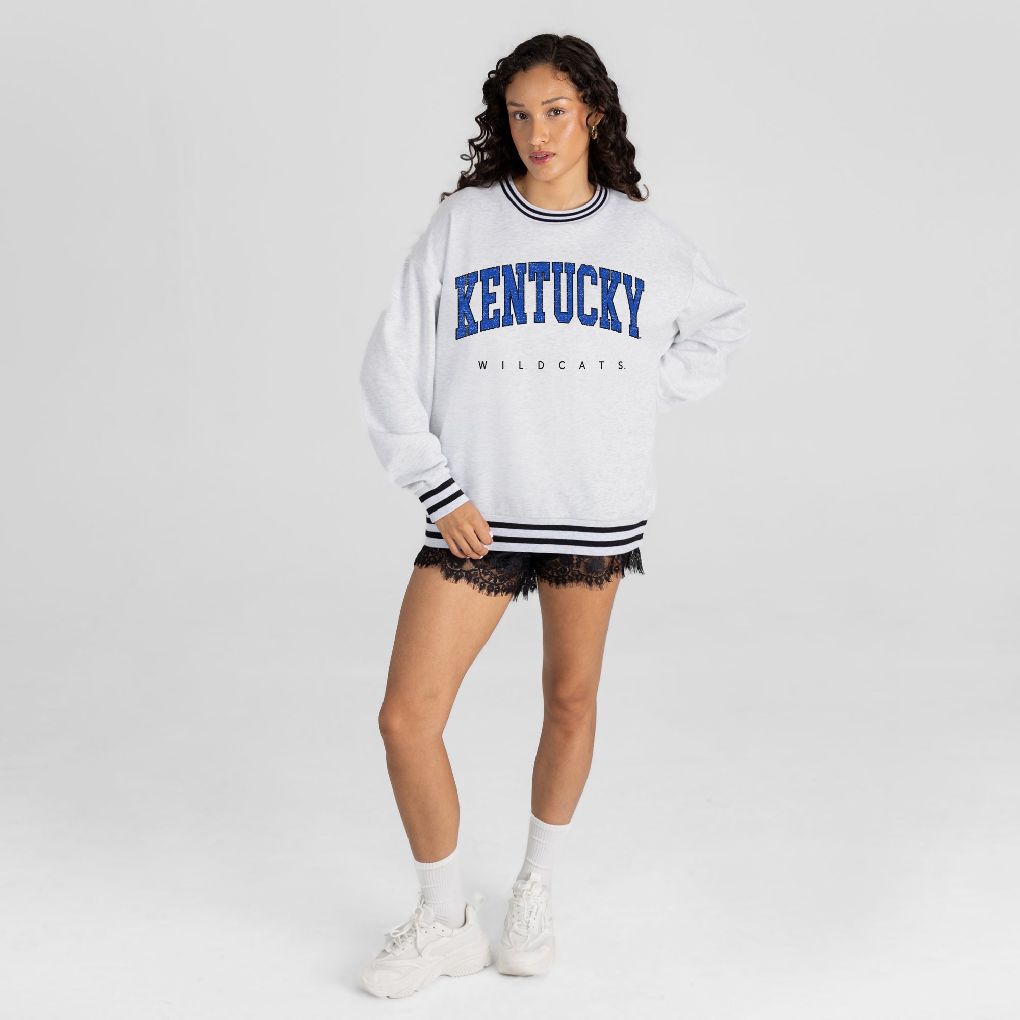 KENTUCKY WILDCATS EASY ENERGY CREW FLEECE RINGER SWEATSHIRT
