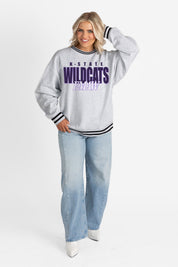 KANSAS STATE WILDCATS SHOWDOWN CREW FLEECE RINGER SWEATSHIRT