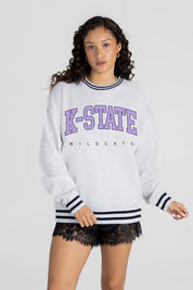 KANSAS STATE WILDCATS EASY ENERGY CREW FLEECE RINGER SWEATSHIRT