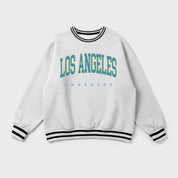 LOS ANGELES CHARGERS EASY ENERGY CREW FLEECE RINGER SWEATSHIRT