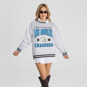 LOS ANGELES CHARGERS COOL VIBES CREW FLEECE RINGER SWEATSHIRT