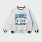 LOS ANGELES CHARGERS COOL VIBES CREW FLEECE RINGER SWEATSHIRT