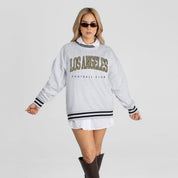 LOS ANGELES FC EASY ENERGY CREW FLEECE RINGER SWEATSHIRT