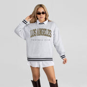 LOS ANGELES FC EASY ENERGY CREW FLEECE RINGER SWEATSHIRT