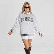LOS ANGELES RAMS EASY ENERGY CREW FLEECE RINGER SWEATSHIRT