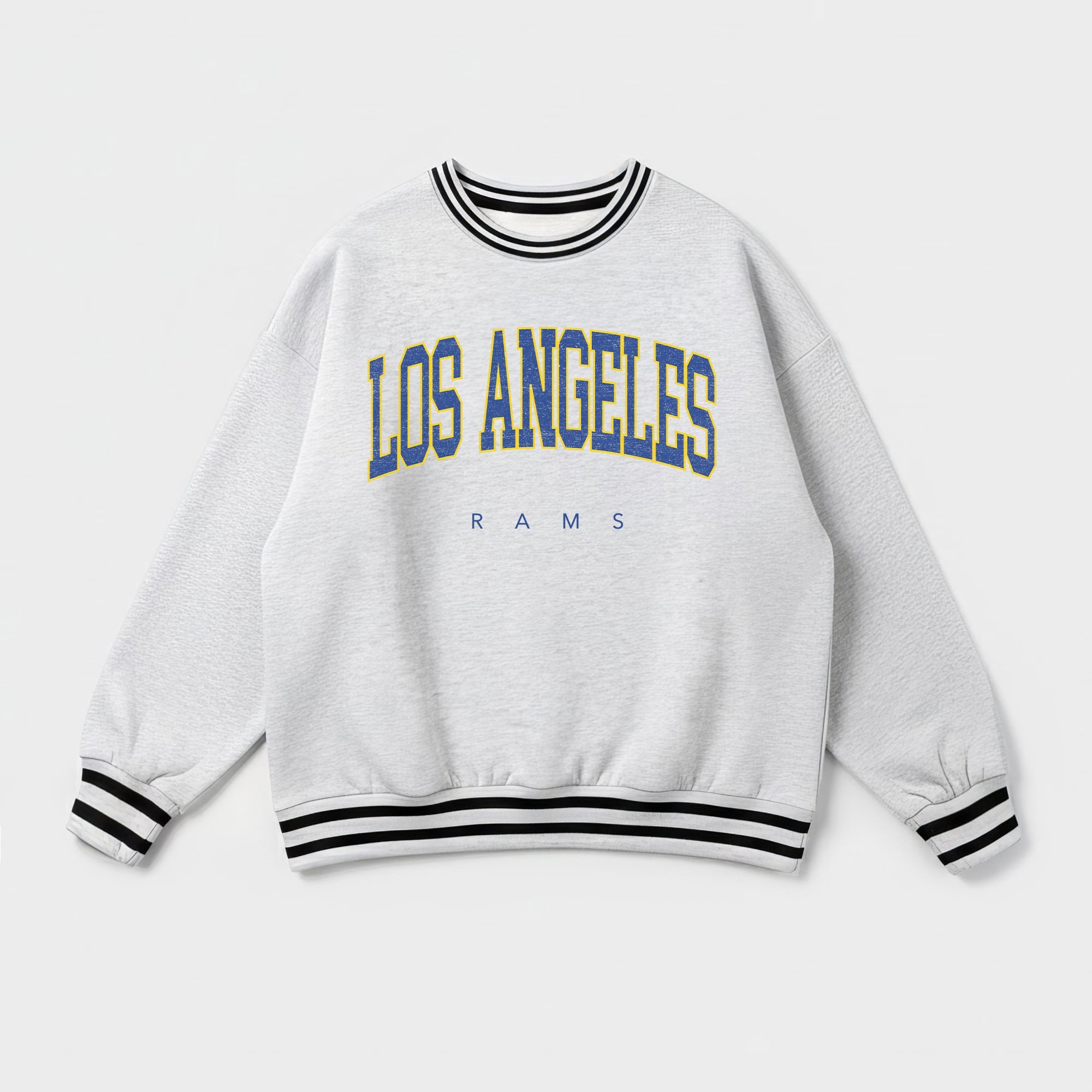 LOS ANGELES RAMS EASY ENERGY CREW FLEECE RINGER SWEATSHIRT