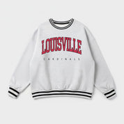 LOUISVILLE CARDINALS EASY ENERGY CREW FLEECE RINGER SWEATSHIRT