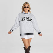 LAS VEGAS RAIDERS EASY ENERGY CREW FLEECE RINGER SWEATSHIRT