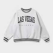 LAS VEGAS RAIDERS EASY ENERGY CREW FLEECE RINGER SWEATSHIRT
