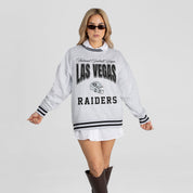 LAS VEGAS RAIDERS COOL VIBES CREW FLEECE RINGER SWEATSHIRT