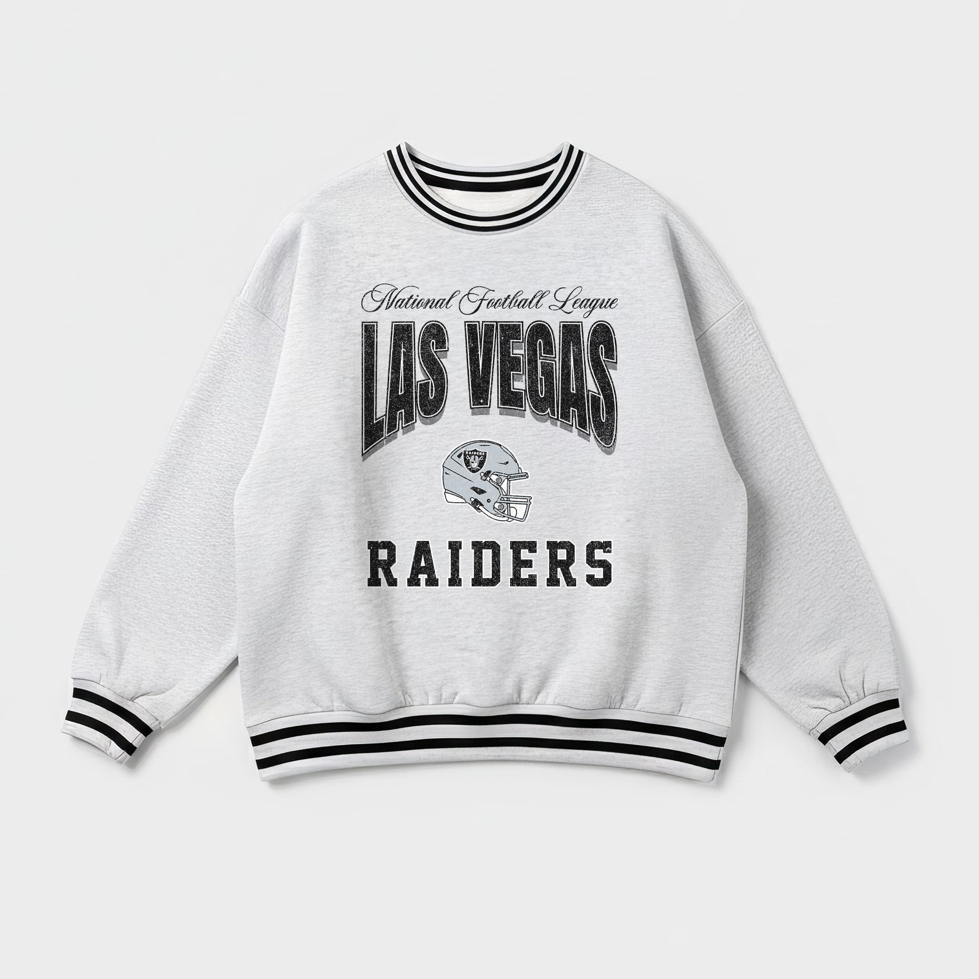 LAS VEGAS RAIDERS COOL VIBES CREW FLEECE RINGER SWEATSHIRT